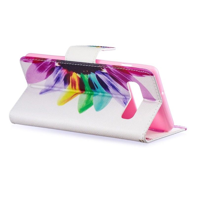 Bescherming Hoesje Samsung Galaxy S10 Plus Telefoonhoesje Aquarelbloem