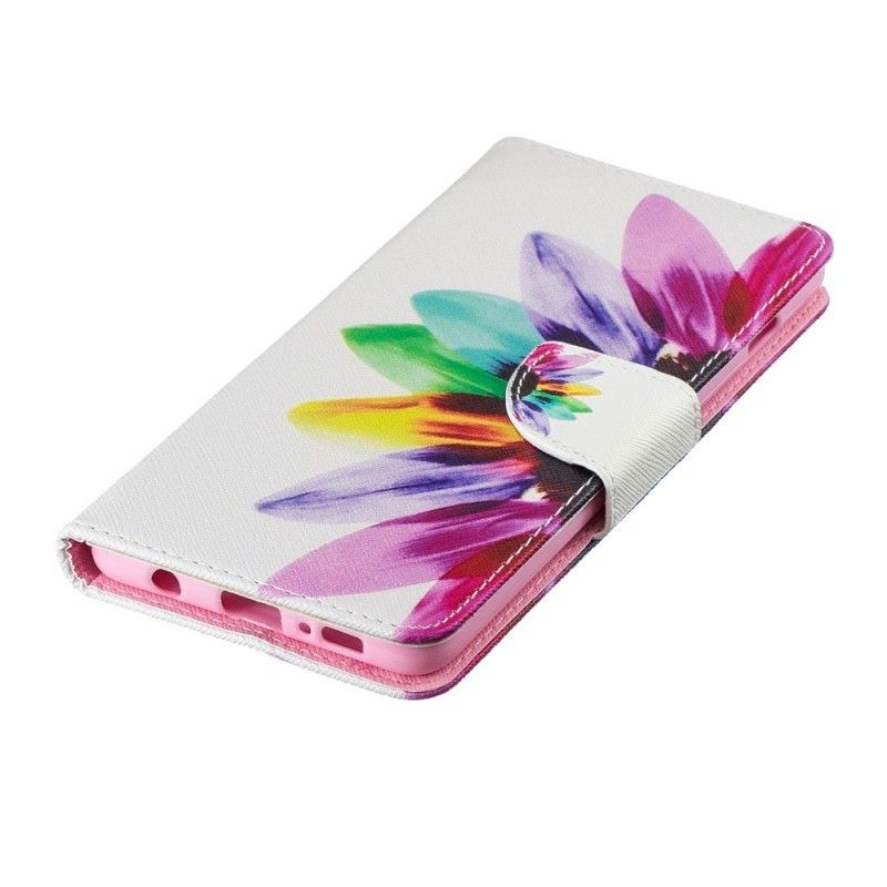 Bescherming Hoesje Samsung Galaxy S10 Plus Telefoonhoesje Aquarelbloem