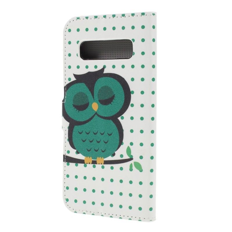 Bescherming Hoesje Samsung Galaxy S10 Plus Telefoonhoesje Slapende Uil