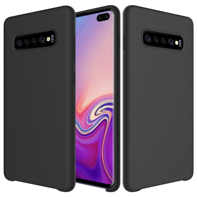 Case Hoesje Samsung Galaxy S10 Plus Wit Zwart Telefoonhoesje Siliconen