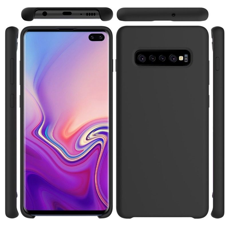 Case Hoesje Samsung Galaxy S10 Plus Wit Zwart Telefoonhoesje Siliconen