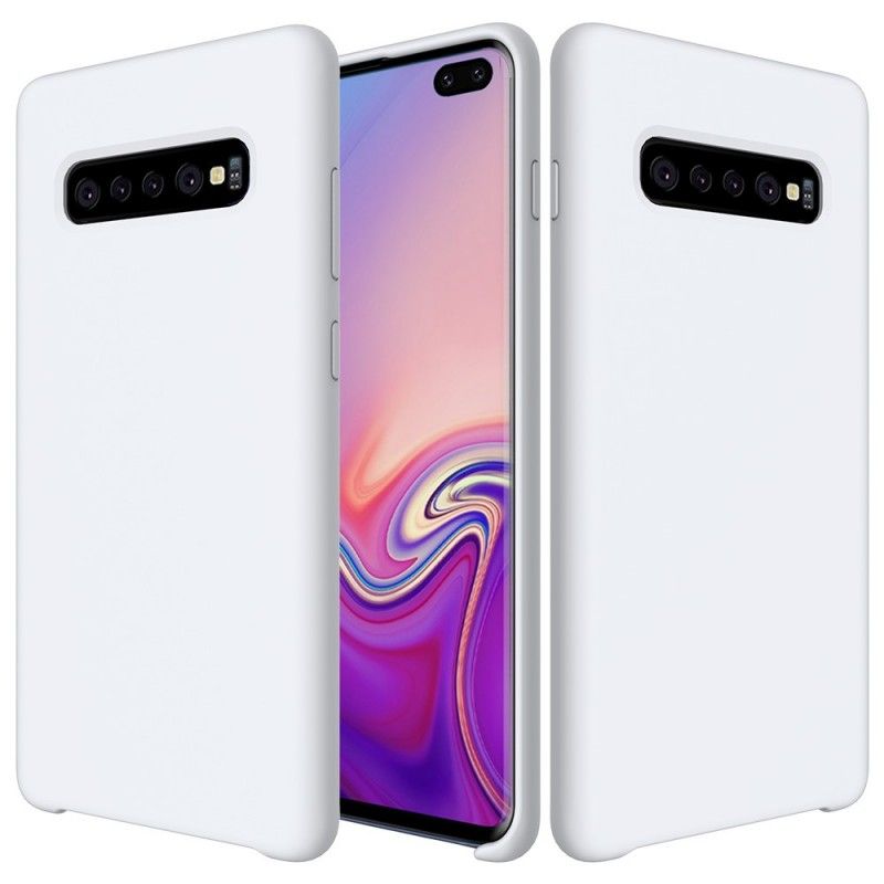 Case Hoesje Samsung Galaxy S10 Plus Wit Zwart Telefoonhoesje Siliconen