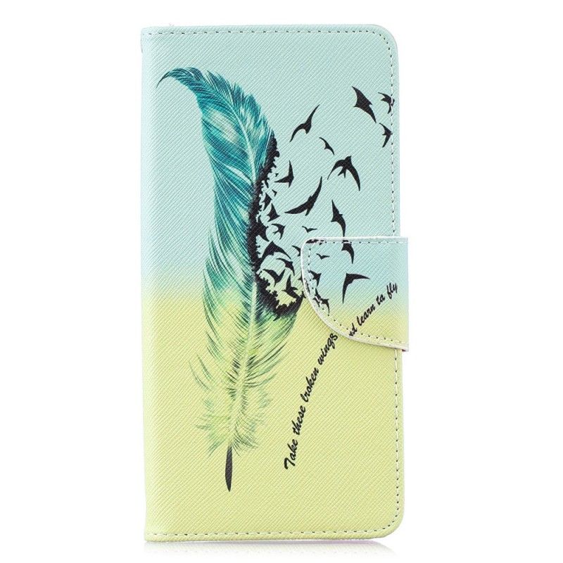 Cover Folio-hoesje Samsung Galaxy S10 Plus Telefoonhoesje Leren Vliegen