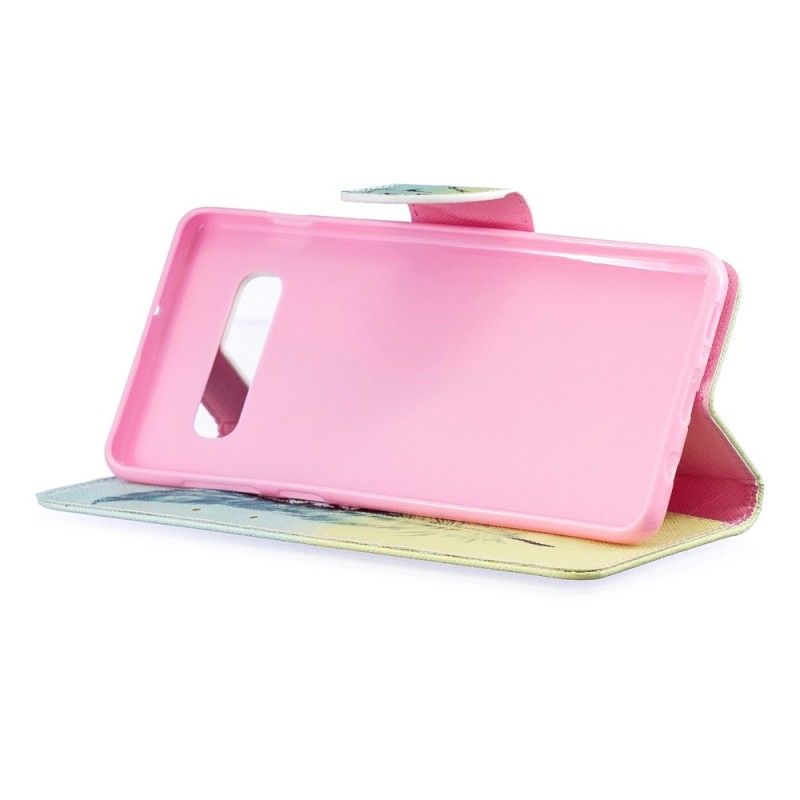 Cover Folio-hoesje Samsung Galaxy S10 Plus Telefoonhoesje Leren Vliegen