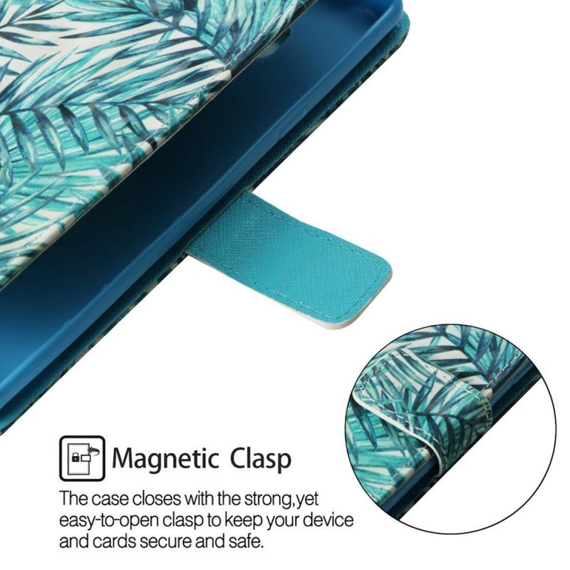 Flip Case Leren Samsung Galaxy S10 Plus Bladeren