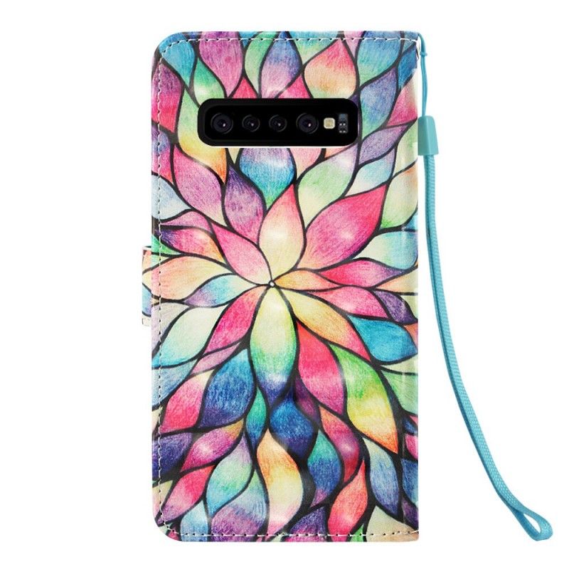 Flip Case Leren Samsung Galaxy S10 Plus Optische Kleur