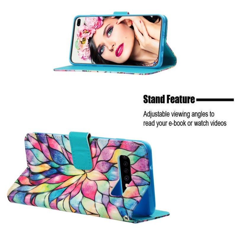 Flip Case Leren Samsung Galaxy S10 Plus Optische Kleur