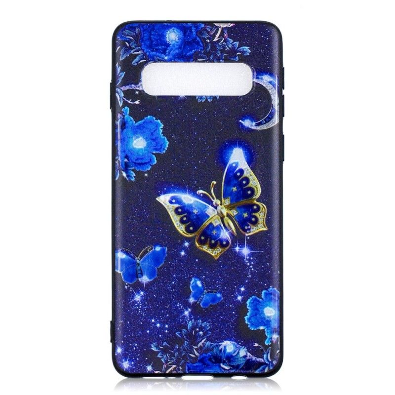 Hoesje Samsung Galaxy S10 Plus Gouden Vlinder