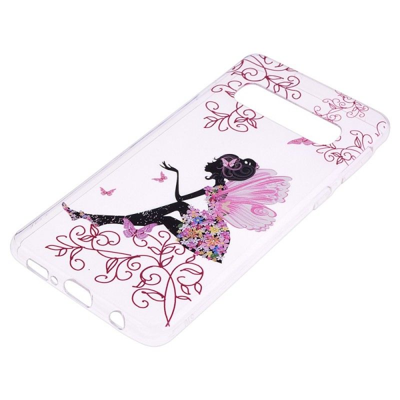Hoesje Samsung Galaxy S10 Plus Transparante Bloemenfee