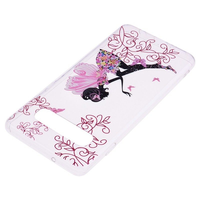 Hoesje Samsung Galaxy S10 Plus Transparante Bloemenfee