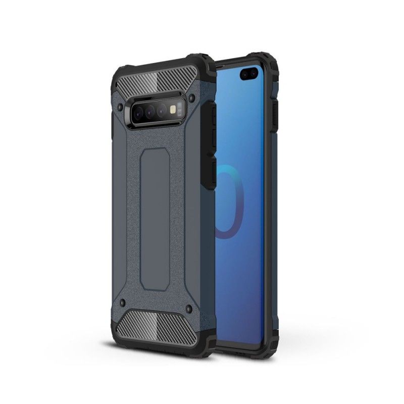 Hoesje voor Samsung Galaxy S10 Plus Grijs Zwart Overlevende