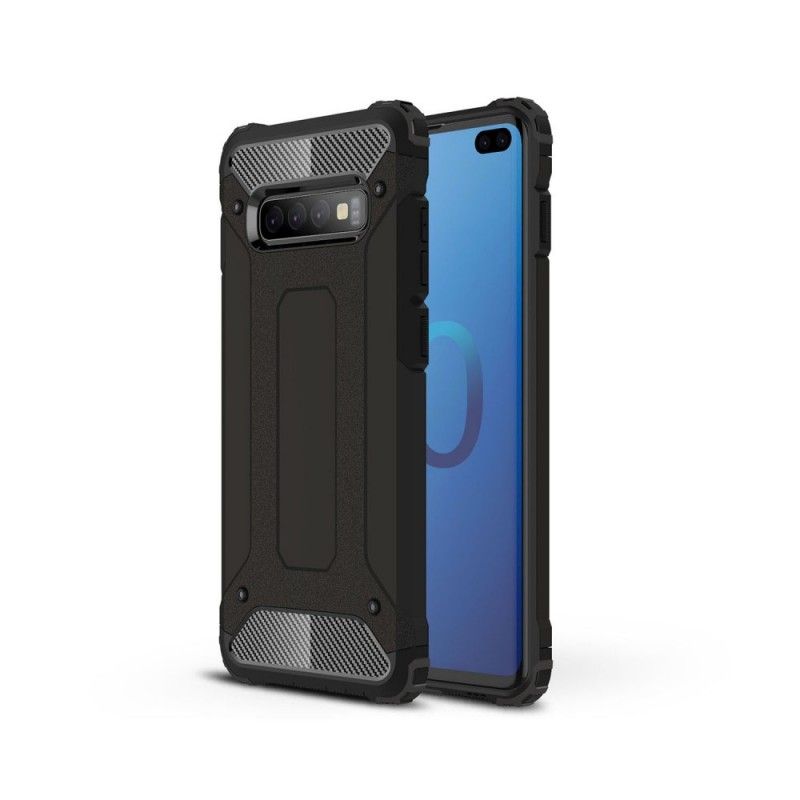Hoesje voor Samsung Galaxy S10 Plus Grijs Zwart Overlevende
