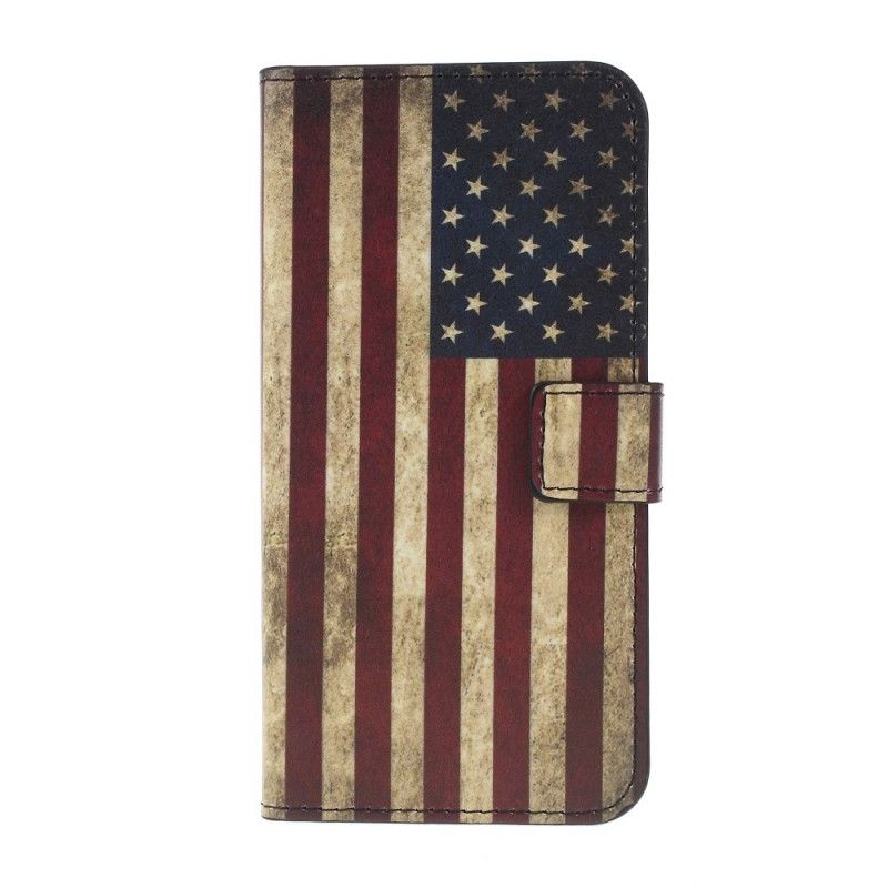 Leren Hoesje Samsung Galaxy S10 Plus Usa Vlag