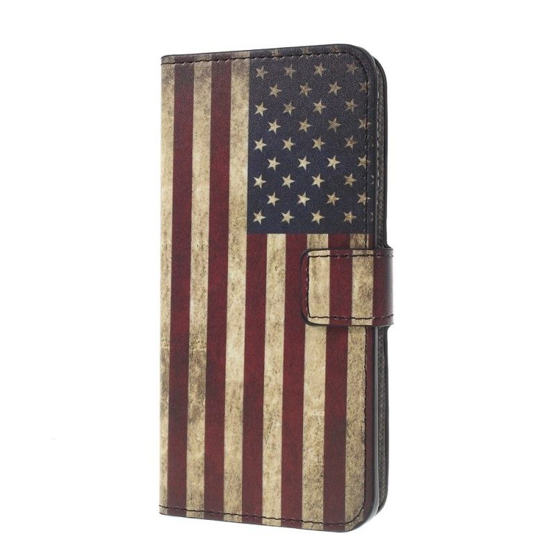 Leren Hoesje Samsung Galaxy S10 Plus Usa Vlag