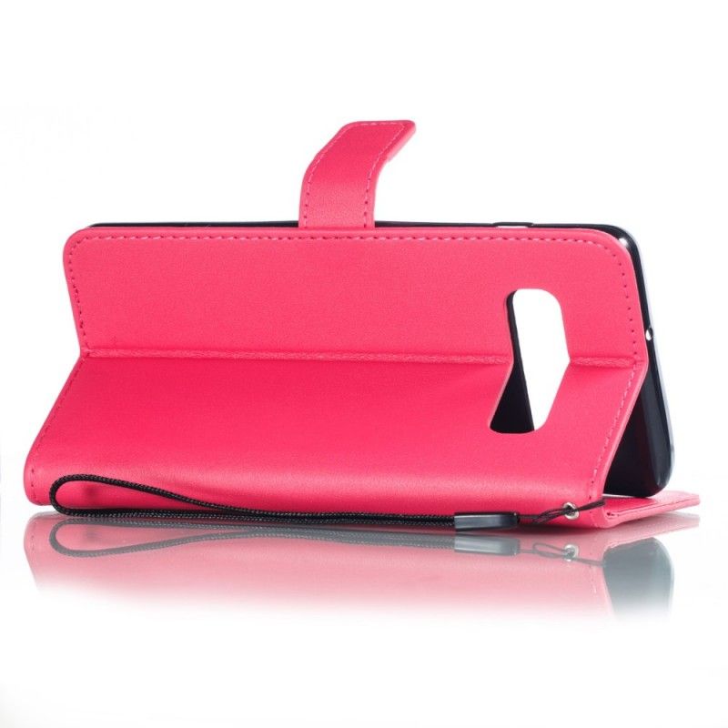 Leren Hoesje voor Samsung Galaxy S10 Plus Elegant Leereffect Met Riem