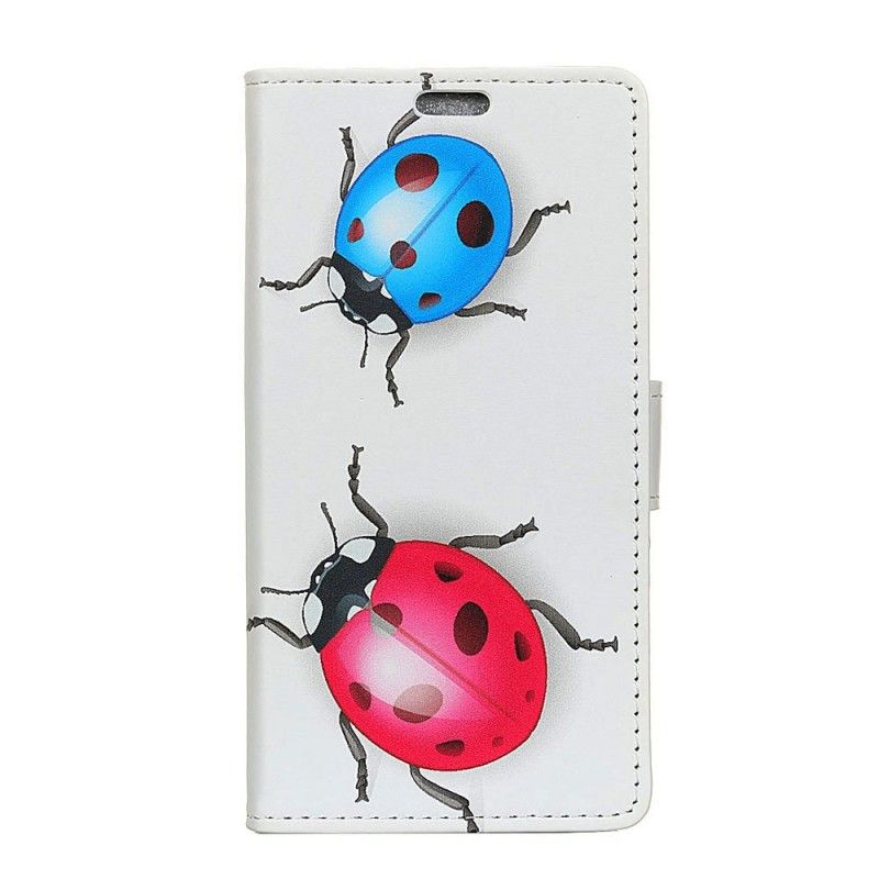 Leren Hoesje voor Samsung Galaxy S10 Plus Lieveheersbeestjes