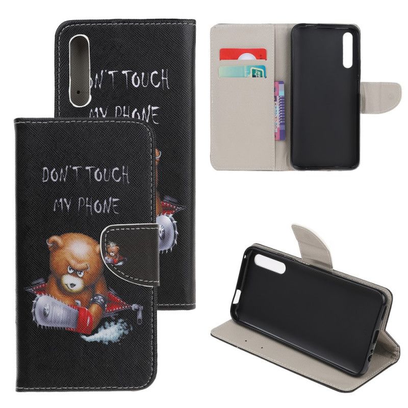 Cover Folio-hoesje Huawei P Smart S Telefoonhoesje Gevaarlijke Beer