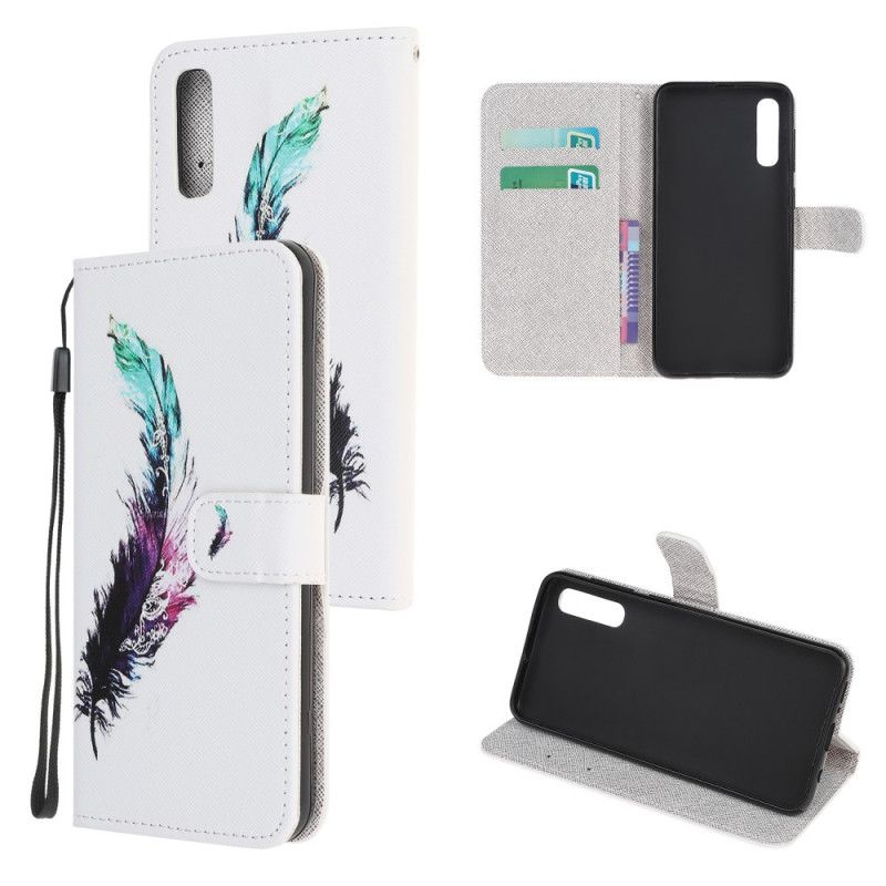Leren Hoesje Huawei P Smart S Telefoonhoesje Veer Met String