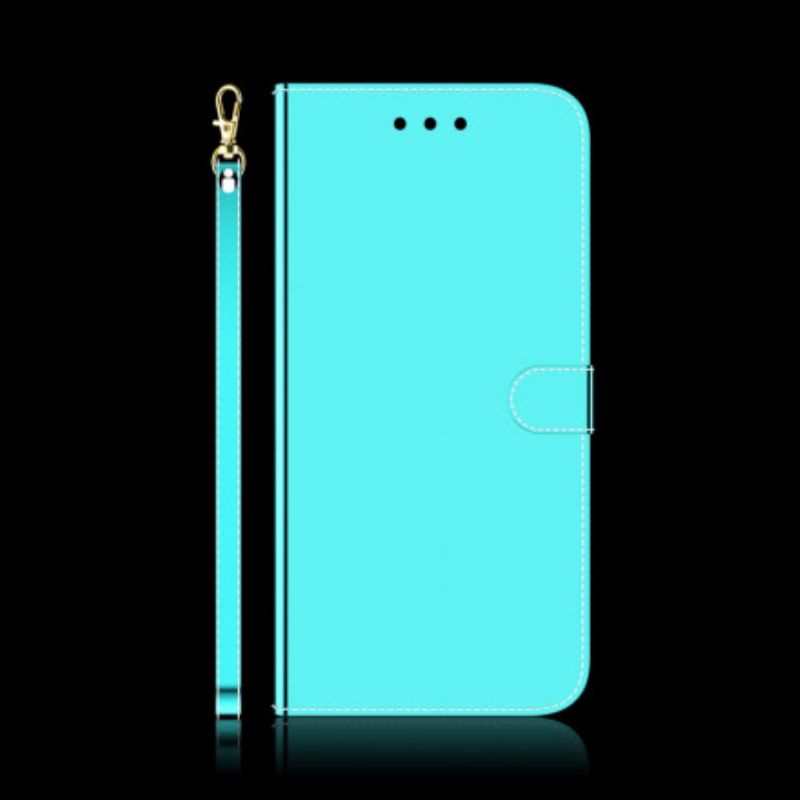 Bescherming Hoesje Moto G 5g Kunstleer Spiegelkap