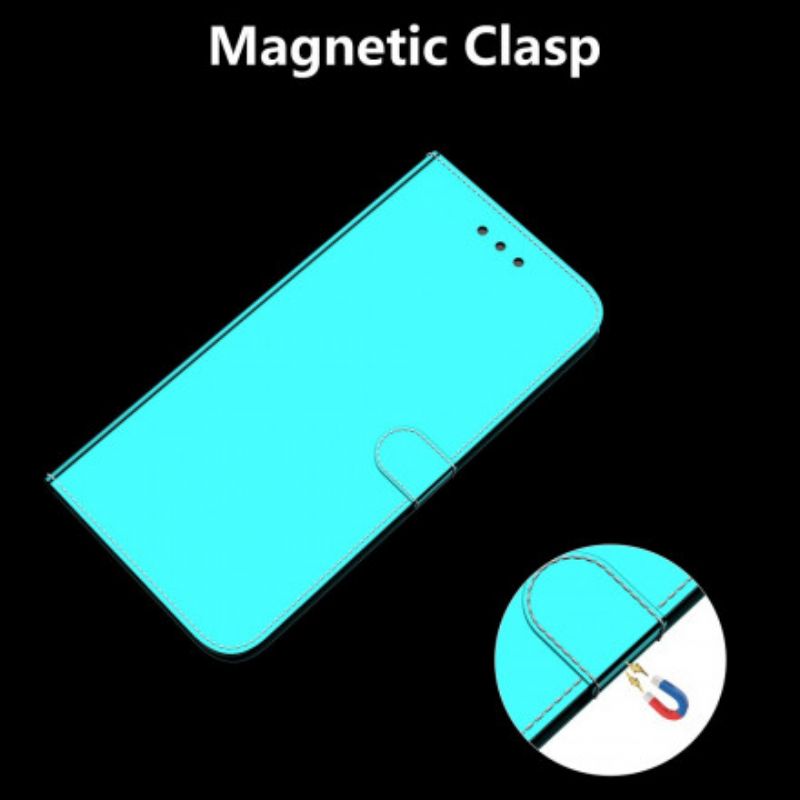Bescherming Hoesje Moto G 5g Kunstleer Spiegelkap