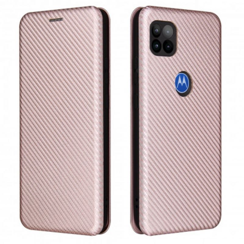 Folio-hoesje Moto G 5g Siliconen Koolstof