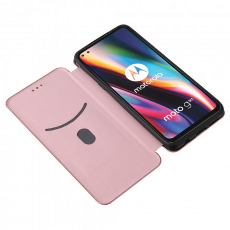 Folio-hoesje Moto G 5g Siliconen Koolstof