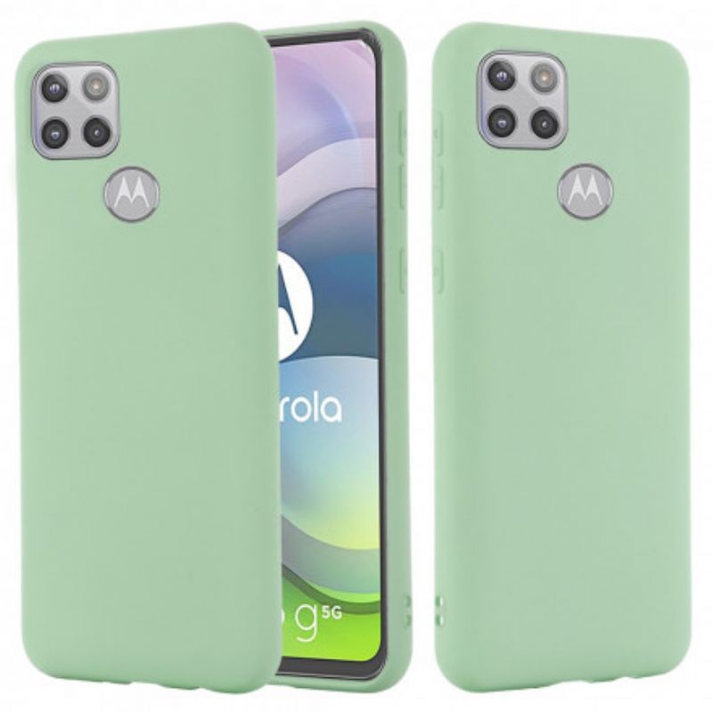 Hoesje Moto G 5g Vloeibaar Siliconenontwerp Met Lanyard Bescherming Hoesje