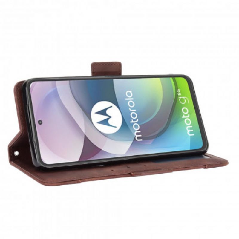Leren Hoesje Moto G 5g Eersteklas Multi-kaart Bescherming Hoesje