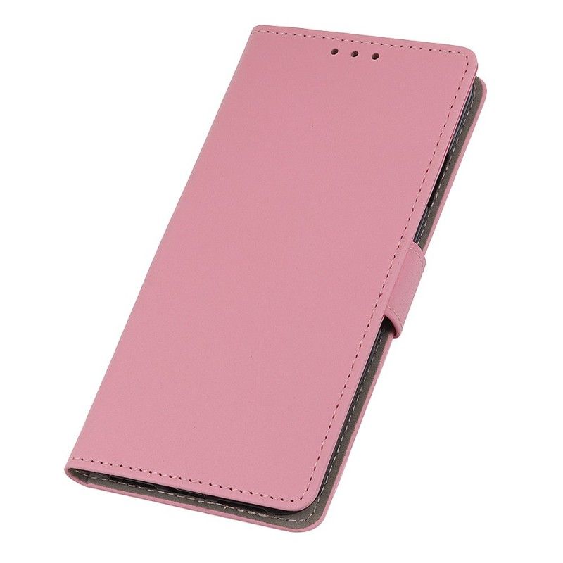 Bescherming Hoesje Huawei Y5 2019 Roze Zwart Vereenvoudigd Kunstleer