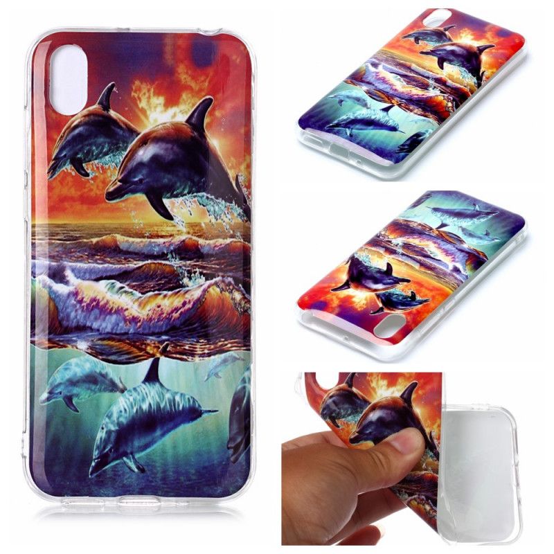 Case Hoesje Huawei Y5 2019 Telefoonhoesje Dolfijnen In Het Wild