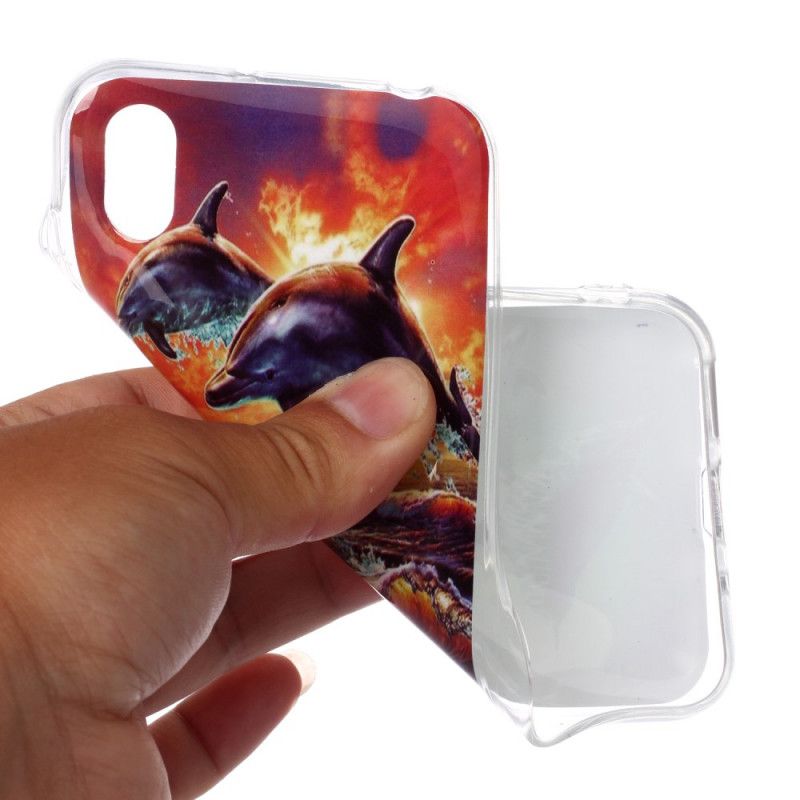 Case Hoesje Huawei Y5 2019 Telefoonhoesje Dolfijnen In Het Wild