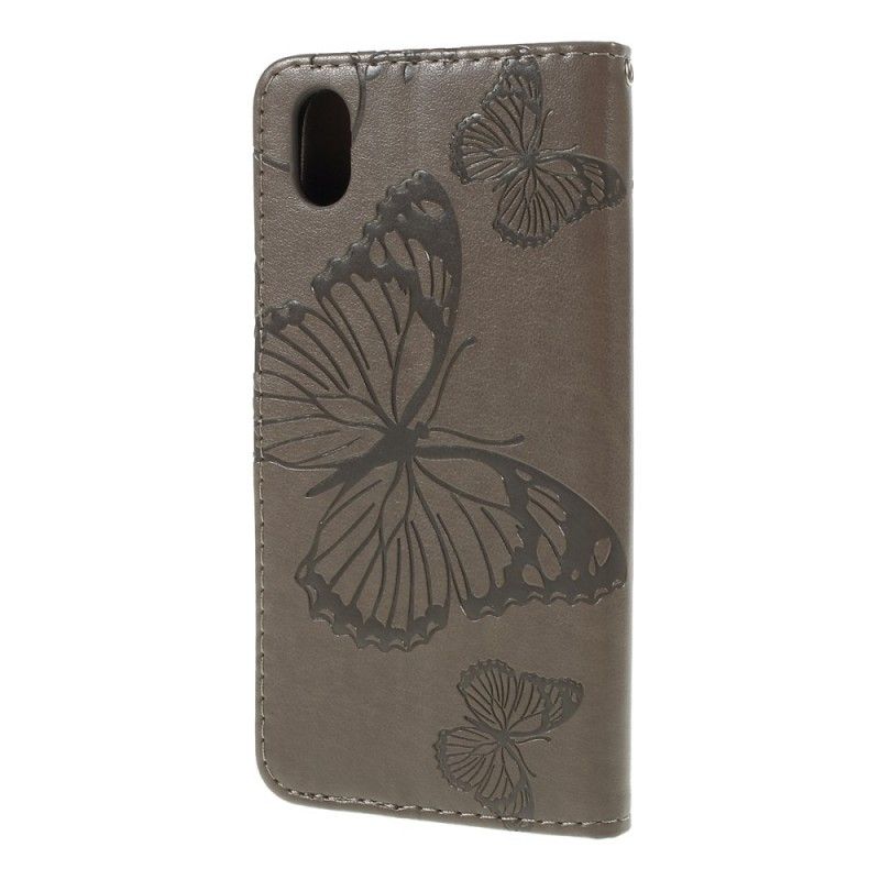 Cover Folio-hoesje Huawei Y5 2019 Rood Telefoonhoesje Reuze String Vlinders