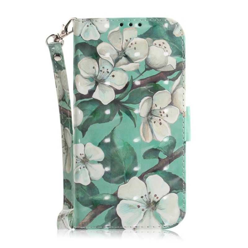 Cover Folio-hoesje Huawei Y5 2019 Telefoonhoesje Bloeiende Tak Met String