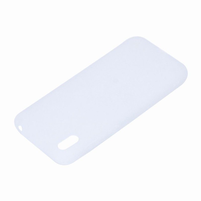 Cover Hoesje Huawei Y5 2019 Wit Zwart Telefoonhoesje Matte Siliconen
