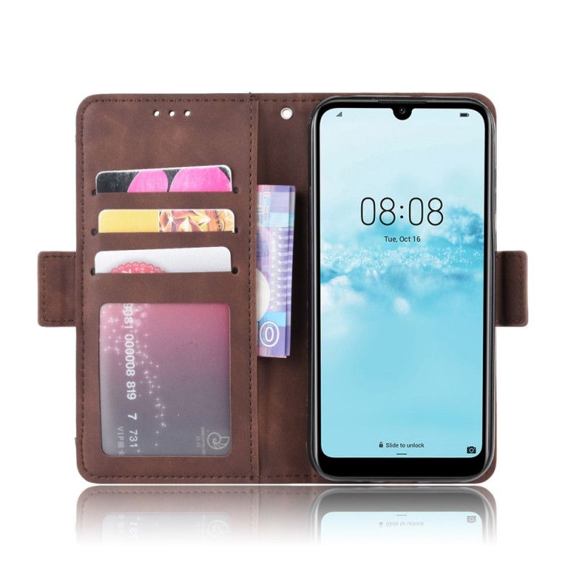 Flip Case Leren Huawei Y5 2019 Rood Zwart Eersteklas Multikaart