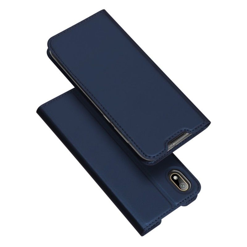 Folio-hoesje Huawei Y5 2019 Marineblauw Zwart Telefoonhoesje Pro Dux Ducis Huid