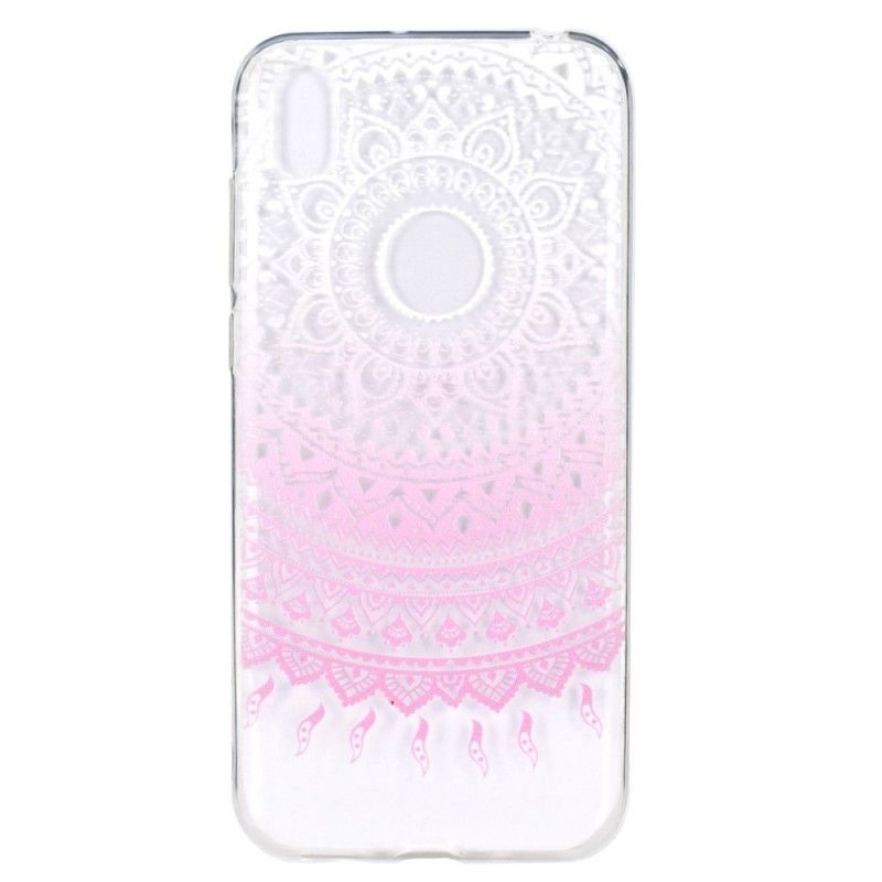 Hoesje Huawei Y5 2019 Rose Transparante Kleurrijke Mandala