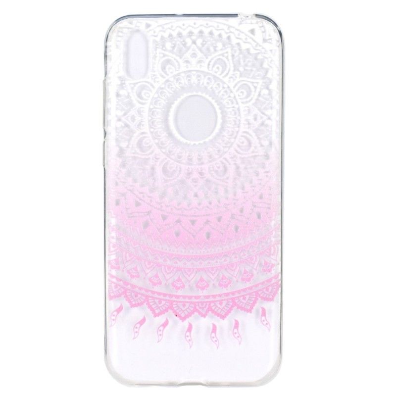 Hoesje Huawei Y5 2019 Rose Transparante Kleurrijke Mandala