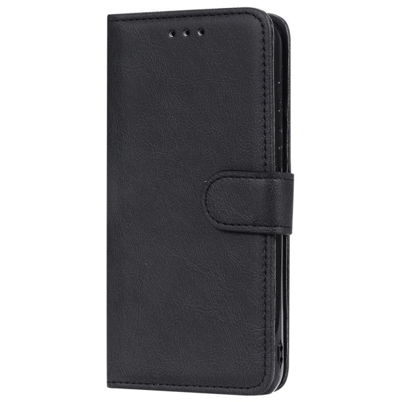 Leren Hoesje Huawei Y5 2019 Rood Zwart Afneembare Schaal Met Riem