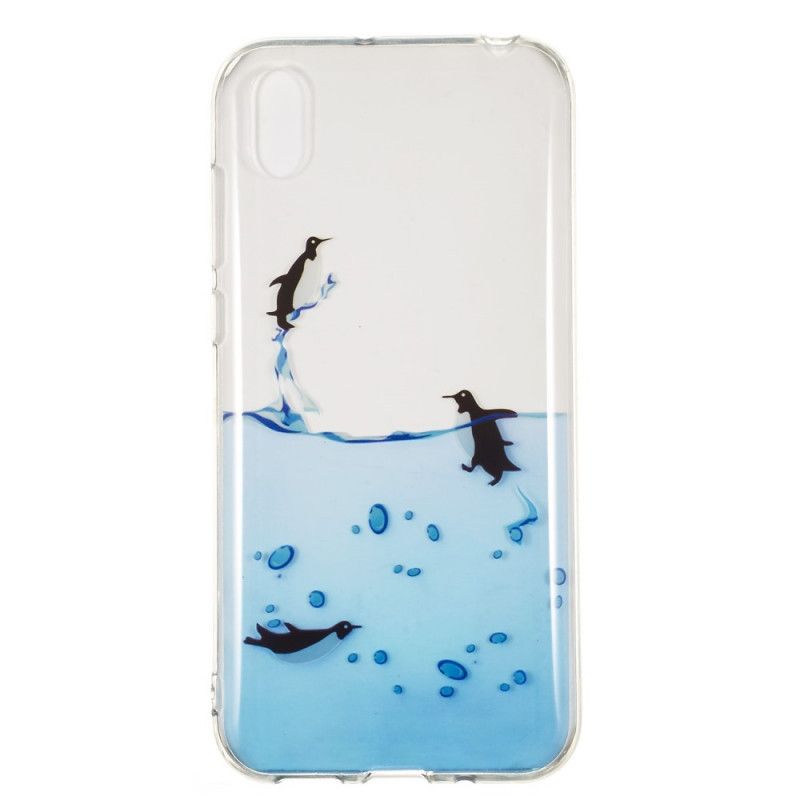 Cover Hoesje Honor 8S Telefoonhoesje Transparant Pinguïnspel