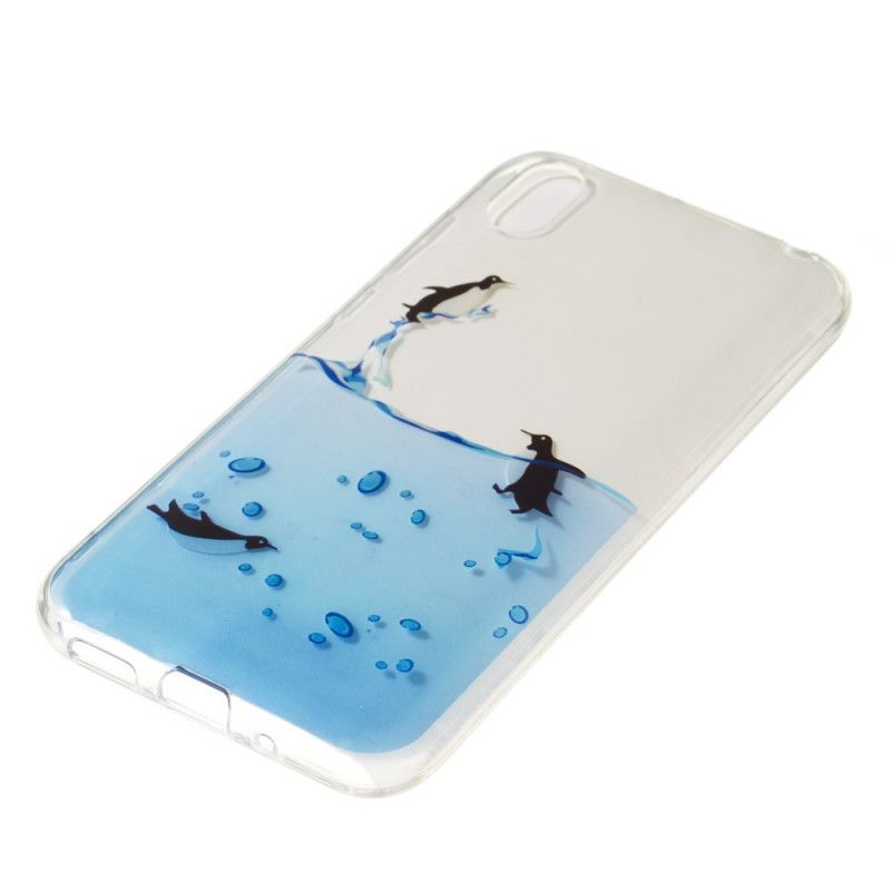 Cover Hoesje Honor 8S Telefoonhoesje Transparant Pinguïnspel