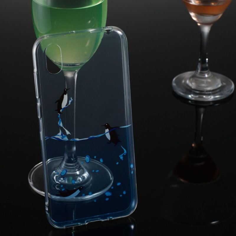 Cover Hoesje Honor 8S Telefoonhoesje Transparant Pinguïnspel