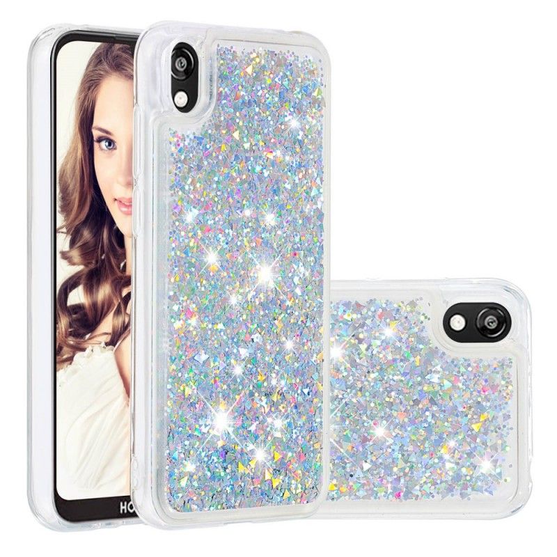 Hoesje Honor 8S Lichtblauw Roze Ik Ben Glitter