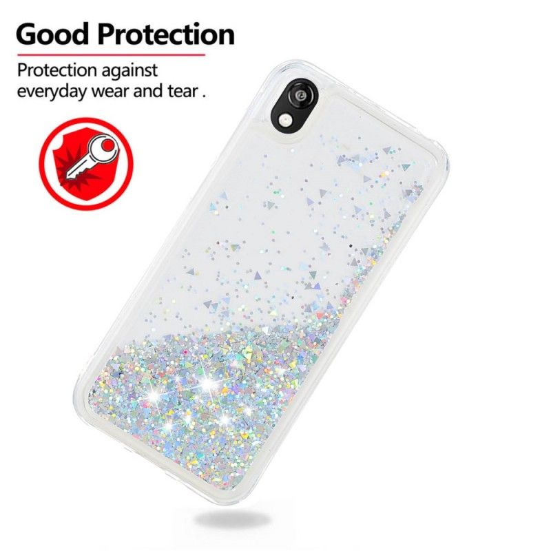 Hoesje Honor 8S Lichtblauw Roze Ik Ben Glitter