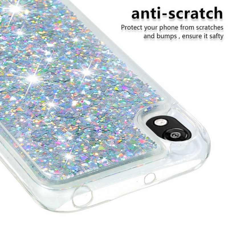 Hoesje Honor 8S Lichtblauw Roze Ik Ben Glitter