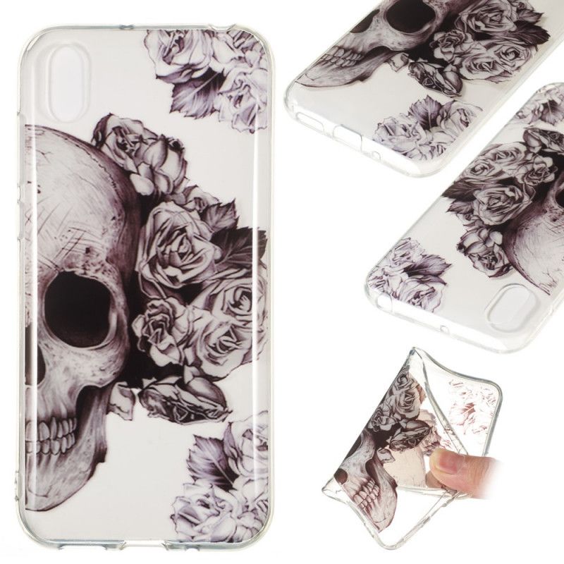 Hoesje voor Honor 8S Transparant Gebloemde Schedel