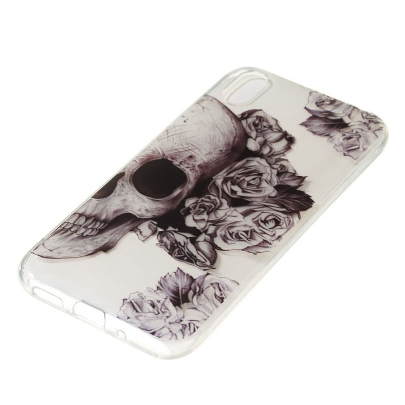Hoesje voor Honor 8S Transparant Gebloemde Schedel