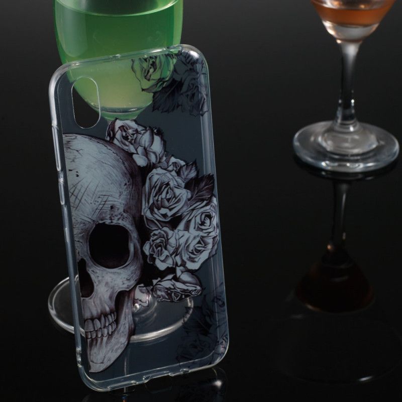 Hoesje voor Honor 8S Transparant Gebloemde Schedel