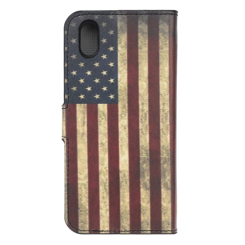 Leren Hoesje Honor 8S Usa Vlag