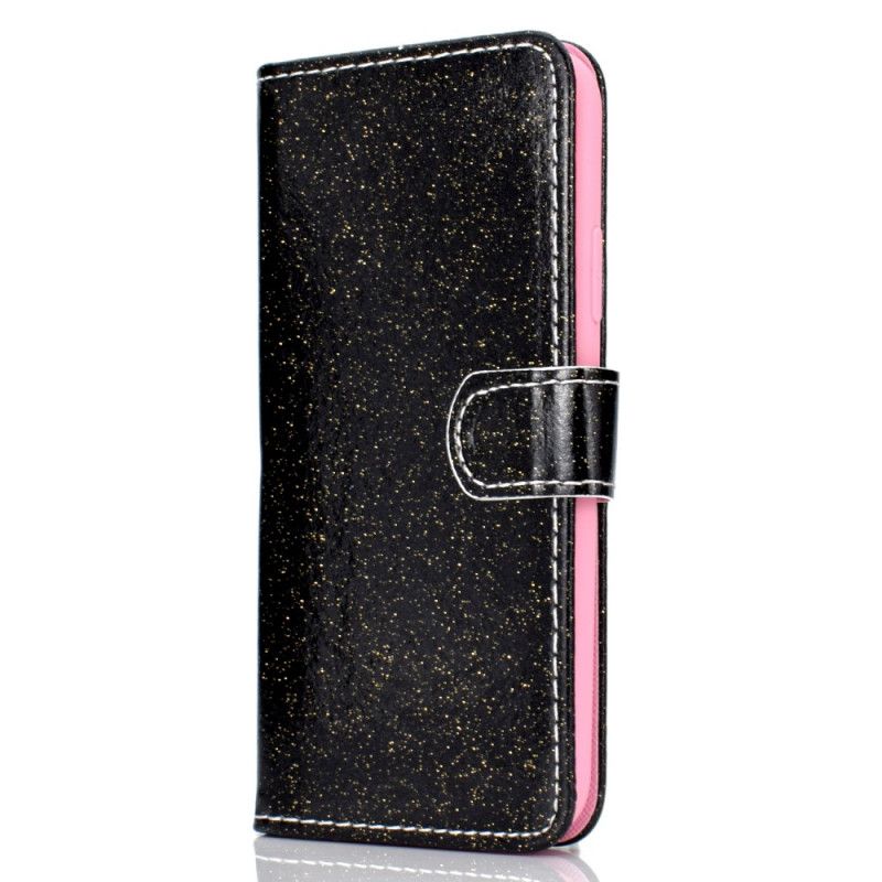 Leren Hoesje voor Honor 8S Paars Magenta Glitter